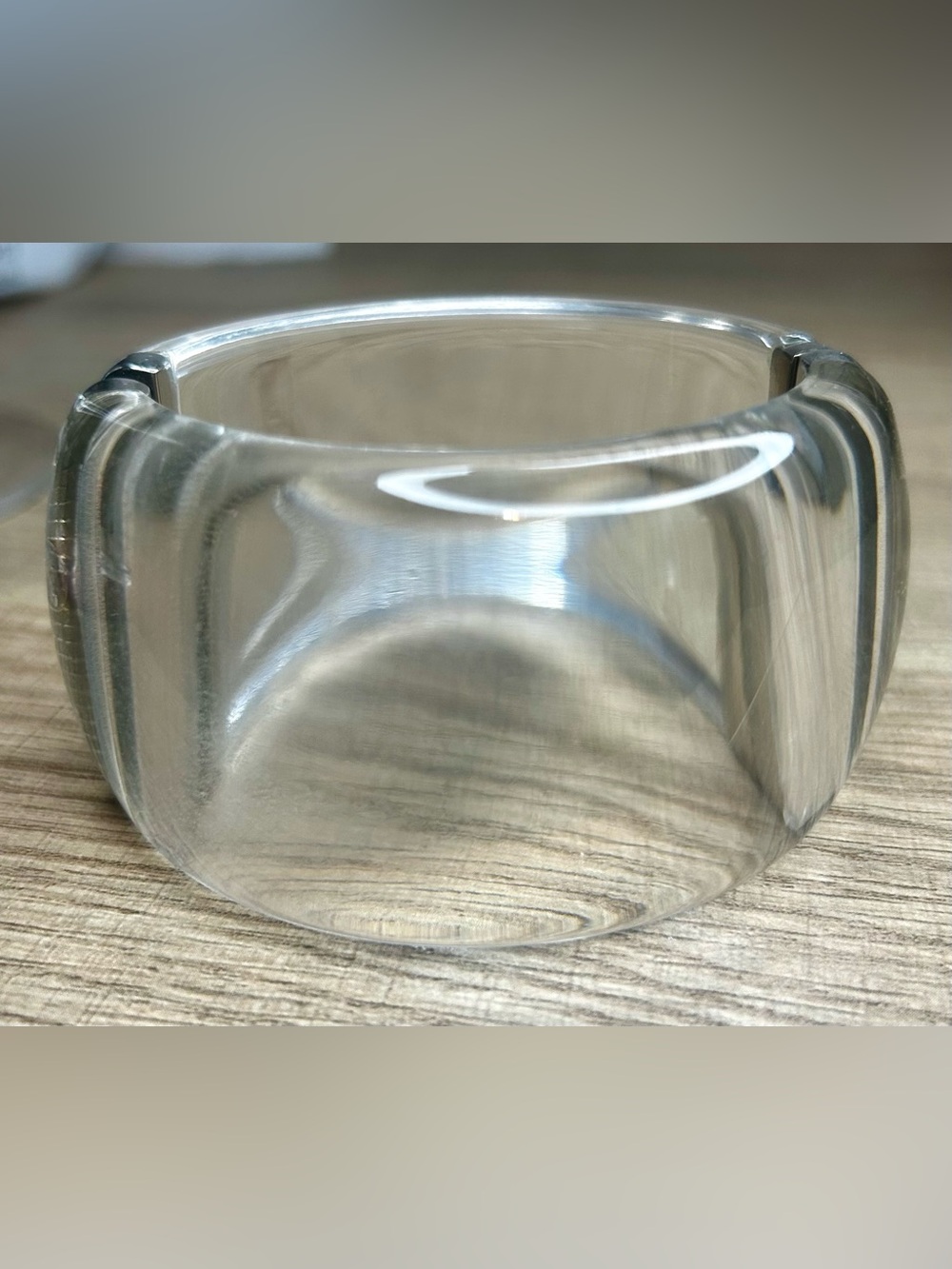 Vintage Clear Lucite Chunky Cuff Bracelet 1970s-1980s